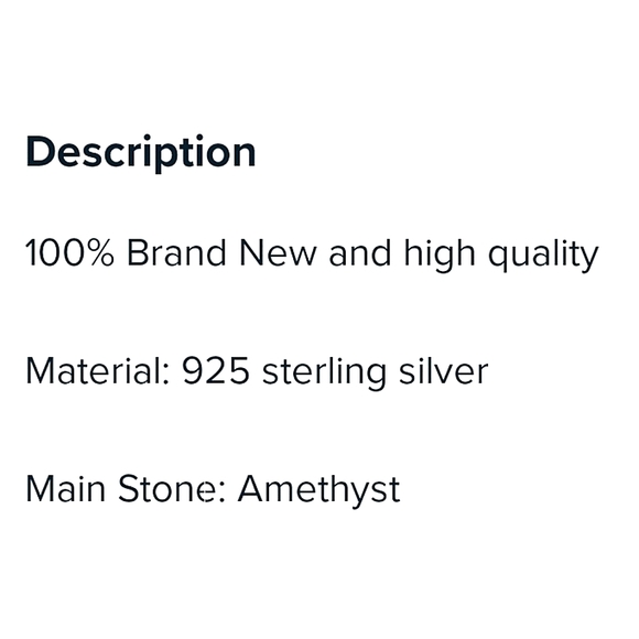 Unique Popular Retro sterling silver Amethyst earrings. - Picture 7 of 7